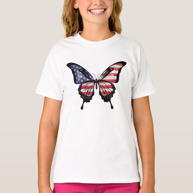 Camiseta Pegatina de la bandera de la mariposa de cola tort (Anverso)