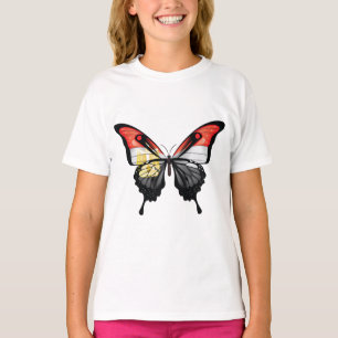 Camiseta Pegatina de la bandera de la mariposa de cola tort