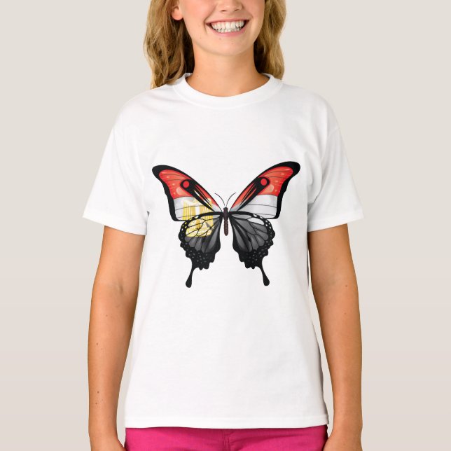 Camiseta Pegatina de la bandera de la mariposa de cola tort (Anverso)