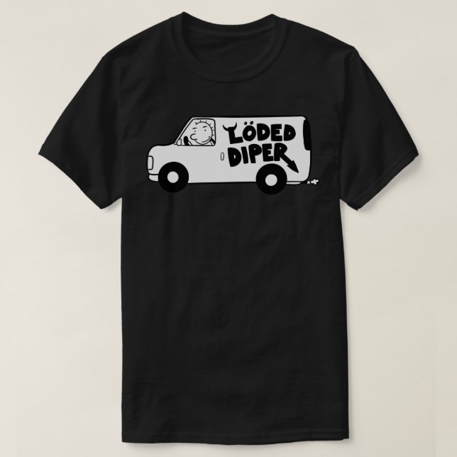 Camiseta Pegatina de la camioneta del diper cargado (Diseño del anverso)