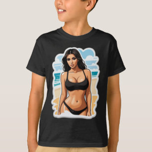 Camiseta Pegatina de la playa Kim Kardashian