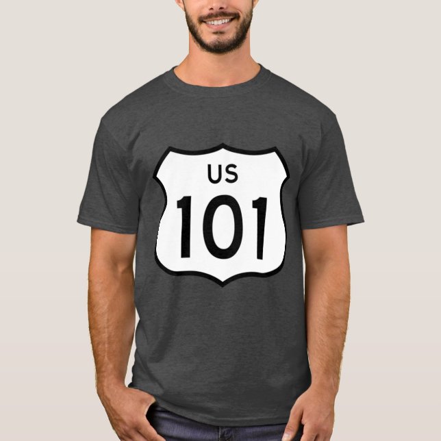 Camiseta PEGATINA de la ruta 101 de Estados Unidos (Anverso)