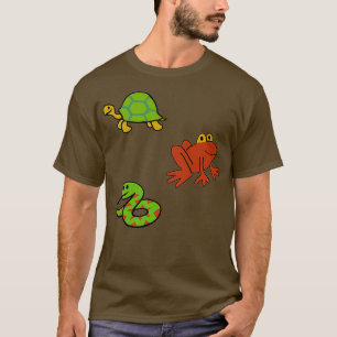 Camiseta Pegatina de la tortuga de serpiente de rana empaca