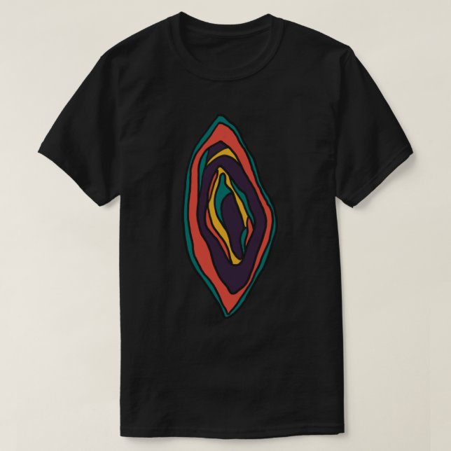 Camiseta Pegatina de la Vagina Vuvla colorida (Diseño del anverso)