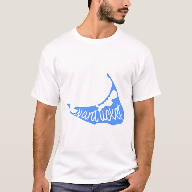 Camiseta Pegatina de Nantucket Blue Island (Anverso)