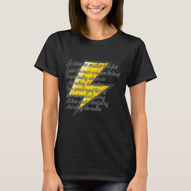 Camiseta Pegatina de Nothing Else S (letras) (Anverso)