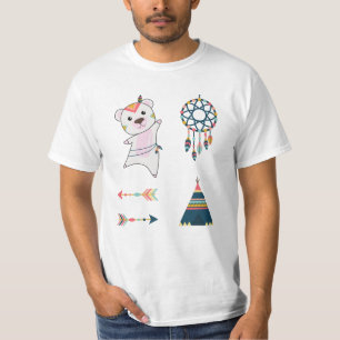 Camiseta Pegatina de oso polar indio Set Bear Dreamcatcher