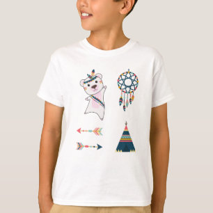 Camiseta Pegatina de oso polar indio Set Bear Dreamcatcher