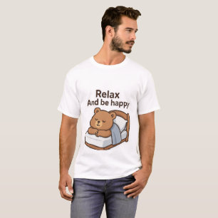 Camiseta Pegatina de oso somnoliento