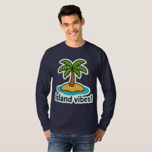 Camiseta Pegatina de Palm Tree de la Isla Tropical Vibes