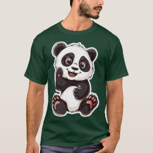 Camiseta Pegatina de Panda Buddy exuberante 2