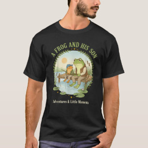 Camiseta Pegatina de papá rana divertido – Papá e hijo pesc