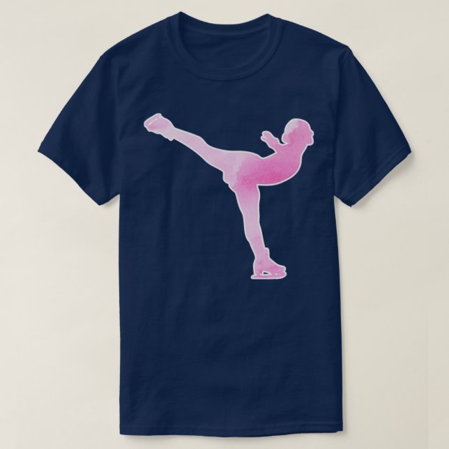 Camiseta Pegatina de patinaje artístico rosa (Diseño del anverso)