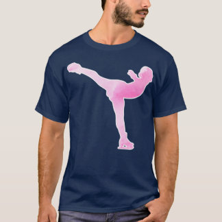 Camiseta Pegatina de patinaje artístico rosa