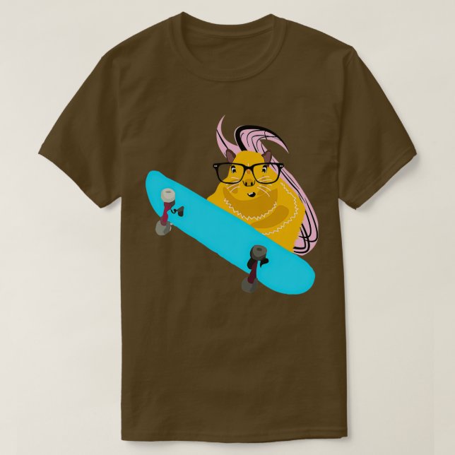 Camiseta Pegatina de patinaje Naughty Squirrel 1784 (Diseño del anverso)