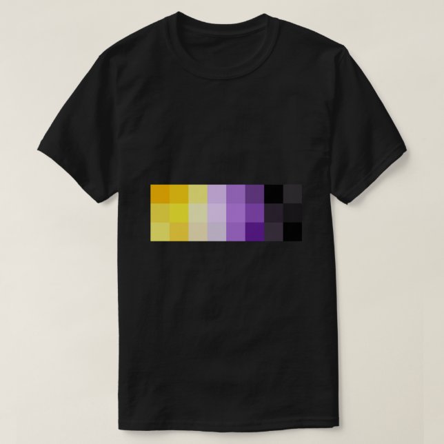 Camiseta Pegatina de Pegatina de píxeles no binarios (Diseño del anverso)