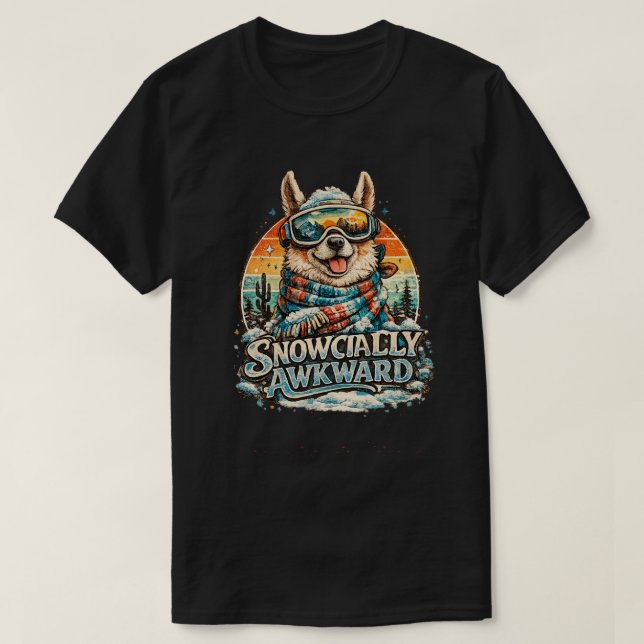 Camiseta Pegatina de perro socialmente incómodo divertida v (Diseño del anverso)