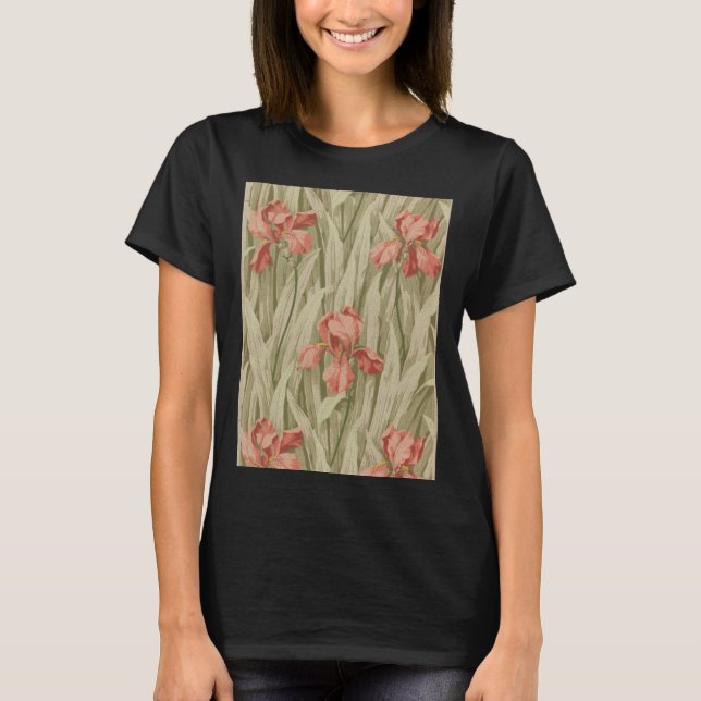 Camiseta Pegatina de pintura de flores antiguas  (Anverso)