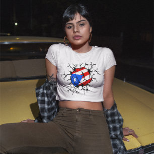 Camiseta Pegatina de primera potencia de bandera de Puerto 