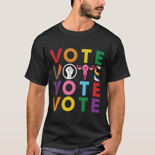 Camiseta Pegatina de Progreso de la Igualdad de Voto 1 (Anverso)