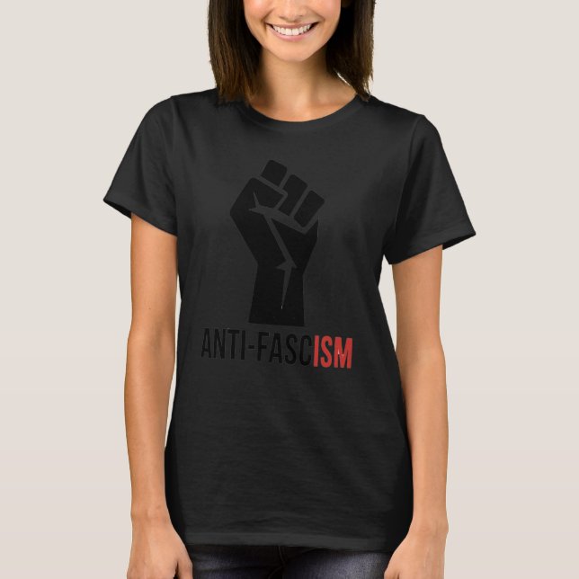 Camiseta Pegatina de puño antifascista (Anverso)