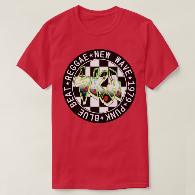 Camiseta Pegatina de reggae de Ska (Diseño del anverso)