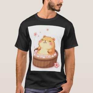Camiseta Pegatina de relajación de capibara en bañera de hi