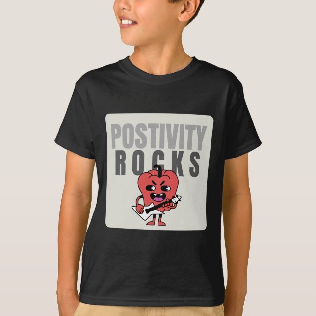 Camiseta Pegatina de Rocas de Positividad (Anverso)