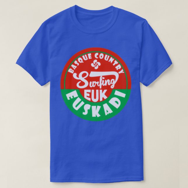 Camiseta Pegatina de Surf del País Vasco Euskadi (Diseño del anverso)
