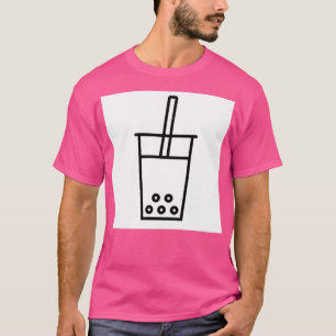 Camiseta pegatina de té de burbuja lindo