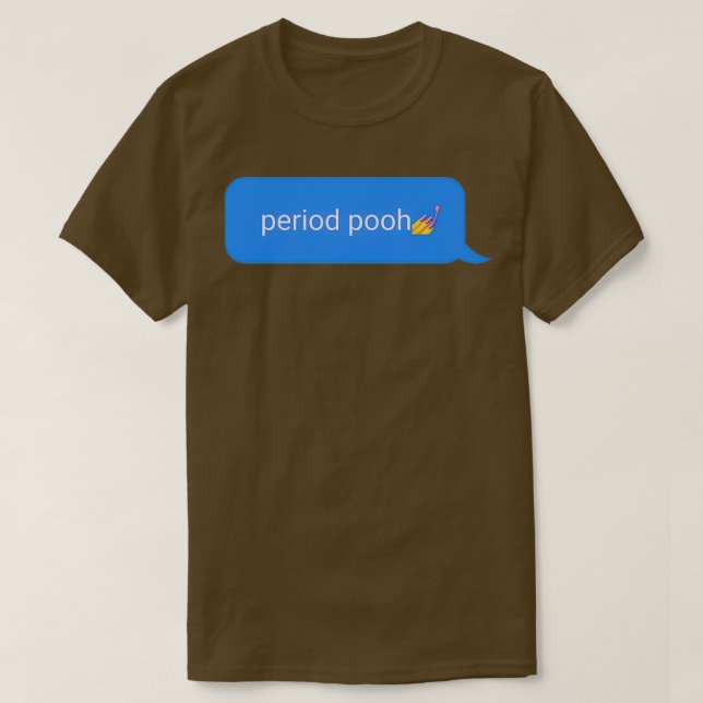 Camiseta Pegatina de texto divertido de Pooh de periodo (Diseño del anverso)