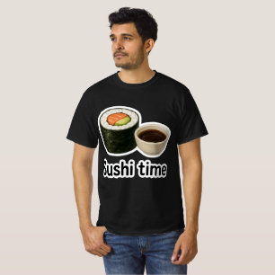 Camiseta Pegatina de tiempo de sushi - Sushi realista con s