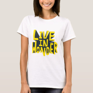 Camiseta Pegatina de tipografía vive en Cita maravilla