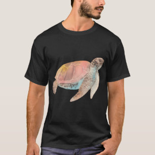 Camiseta Pegatina de tortuga marina acuarela