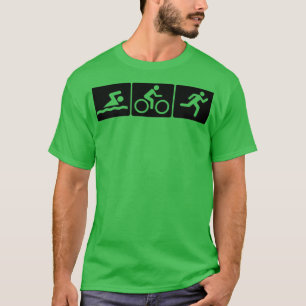Camiseta Pegatina de Triathlon Swim Bike Run