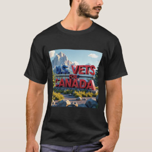Camiseta Pegatina de veteranos de EE. UU. para Canadá