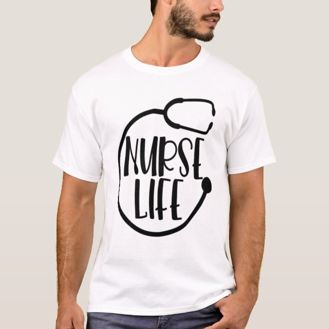 Camiseta pegatina de vida de enfermera de amor (Anverso)