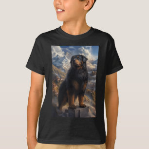 Camiseta Pegatina de vista de montaña de Mastín Tibetano 