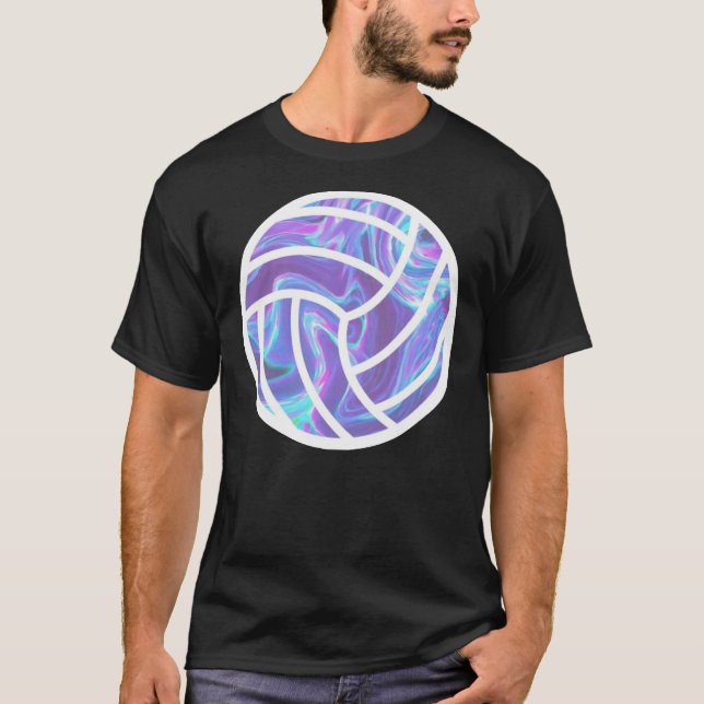 Camiseta Pegatina de voleibol holográfico (Anverso)