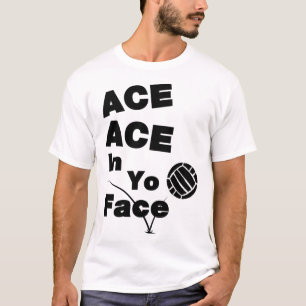 Camiseta Pegatina de Volleyball Funny ACE ACE en Yo Face