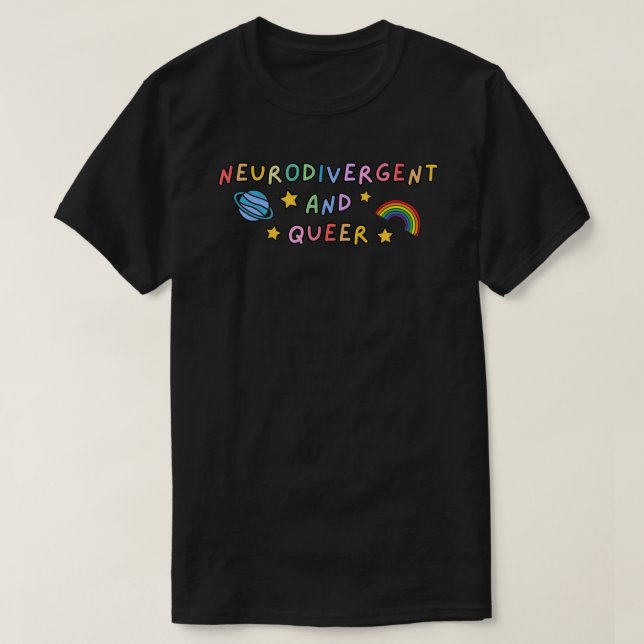 Camiseta Pegatina del arcoiris neurodivergente y gay (Diseño del anverso)