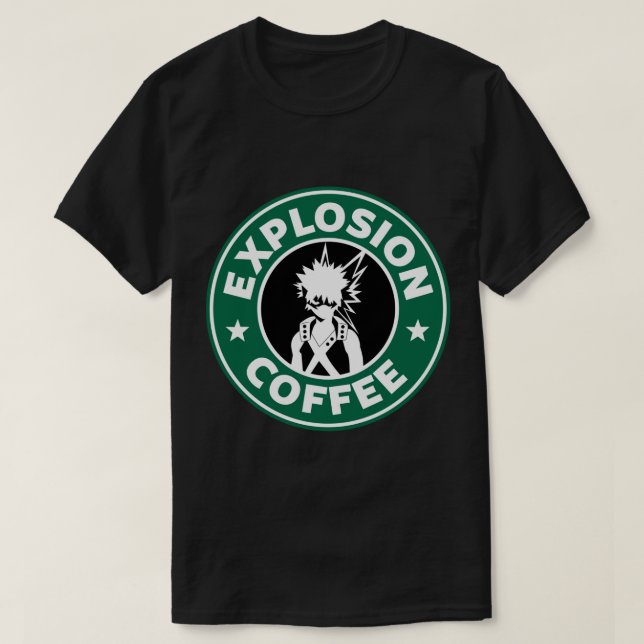 Camiseta Pegatina del Café de Explosión (Bakugo) (Diseño del anverso)