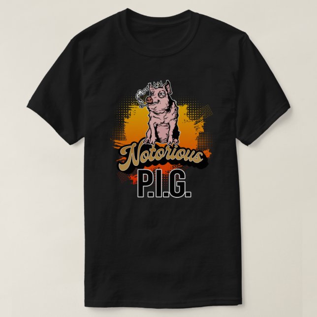 Camiseta Pegatina del célebre P.I.G. (Diseño del anverso)