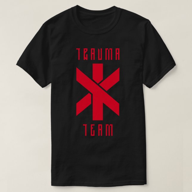 Camiseta Pegatina del equipo de trauma del ciberpunk (Diseño del anverso)