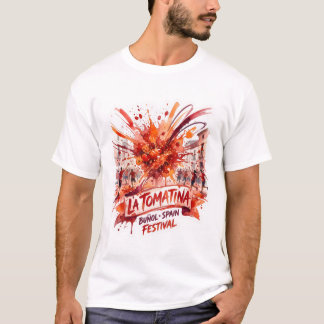 Camiseta Pegatina del Festival de Salpicaduras de Tomate co