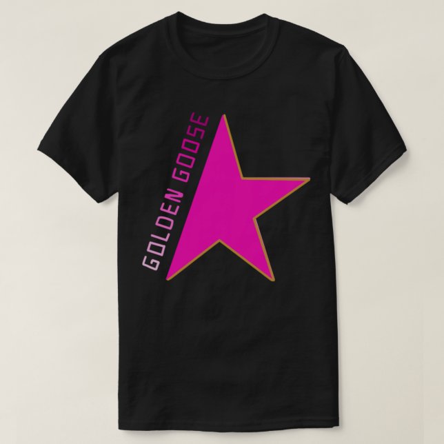 Camiseta pegatina del logotipo de ganso dorado (Diseño del anverso)