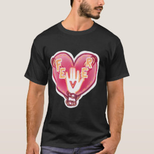 Camiseta Pegatina del logotipo del corazón encadenado de la