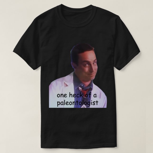 Camiseta pegatina del paleontólogo de los buscadores de dr  (Diseño del anverso)