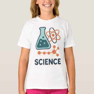 Camiseta Pegatina del sujeto científico - Matraz, Moléculas