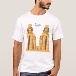 Camiseta Pegatina del templo egipcio antiguo